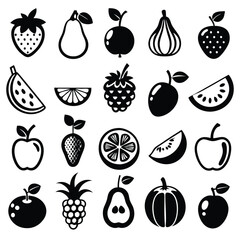 A set of fruits icon vector illustration