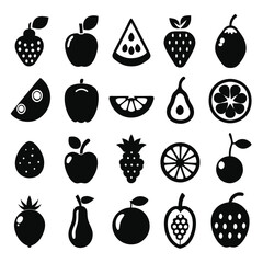 A set of fruits icon vector illustration