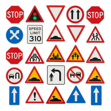 traffic sign on a white background