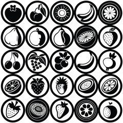 A set of fruits icon vector illustration
