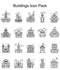 Fototapeta premium Buildings Icon Pack