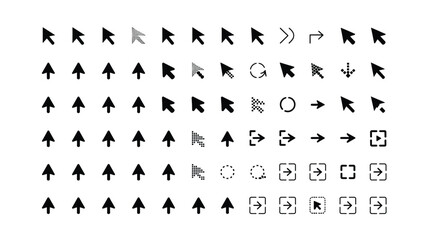 Collection of Arrows and Cursor Icons for Website and Graphic Design