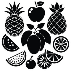 A set of fruits icon vector illustration