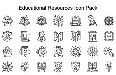 Educational Resources Icon Pack