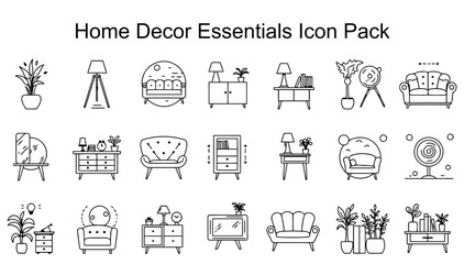 Home Decor Essentials Icon Pack