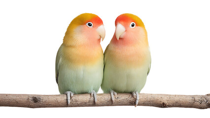 a pair of lovebird on transparent background PNG