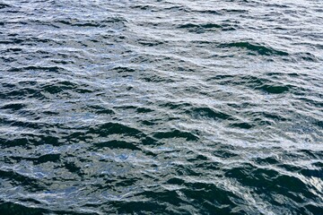 Waves reflecting light.