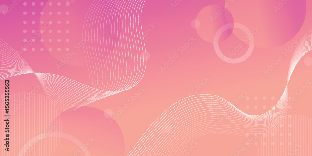 Fototapete Minimalis abstract background with smooth color. Thin line wavy abstract vector background. Line art striped graphic template. Curves and lines use for banner, cover, poster, wallpaper,