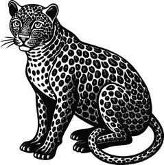 Leopard vector silhouette