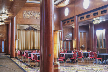 Cozy living room atmosphere inside cafe café coffee shop bar lounge bistro onboard luxury historic...