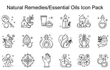 Natural Remedies/Essential Oils Icon Pack