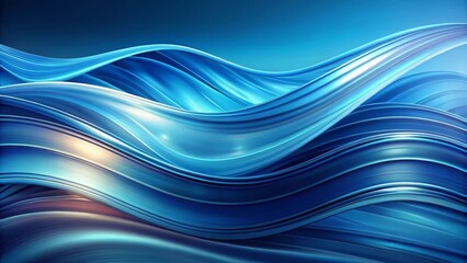 Fototapeta premium Abstract Blue Swirling Waves A Dynamic Composition of Curving Lines and Gradient Hues