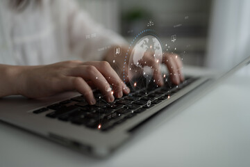 Global AI network showing connection between AI, global, and network elements across the digital world and data infrastructure Latch