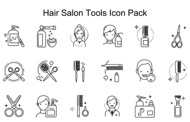 Hair Salon Tools Icon Pack