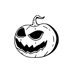 Halloween pumpkin outline clipart