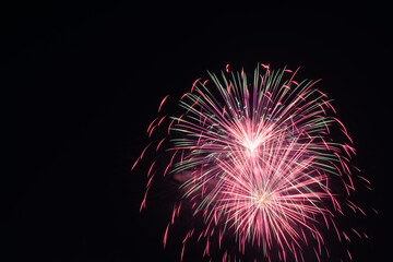 fireworks in the night sky