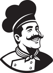 male chef face isolated vector illustration icon for restaurant
