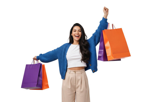 woman with shopping bags