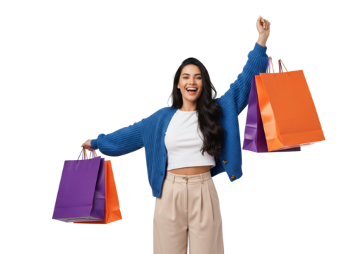 woman with shopping bags