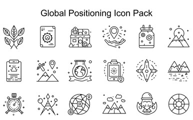 Fototapeta premium Global Positioning Icon Pack