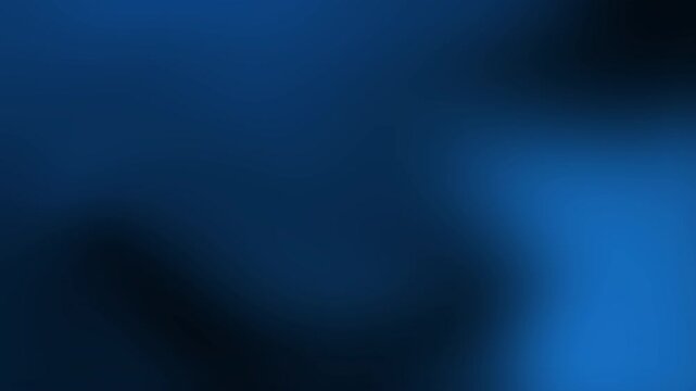 Glowing light blue and royal blue gradient flowing on a black background 4k. Blurred lights. Flashes on dark backdrop for cover, technology banner, web design. Flowing motion. Fluid animation.