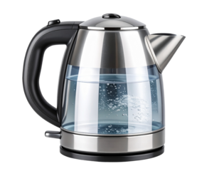 Electric Kettle Boiling Water, Energy Efficient Appliance, Transparent