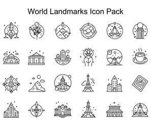 World Landmarks Icon Pack