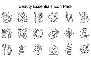 Fototapeta premium Beauty Essentials Icon Pack