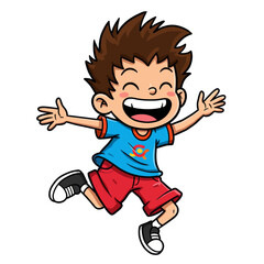Cute Animated Boy Illustration for Children's Content