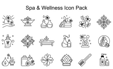 Fototapeta premium Spa & Wellness Icon Pack