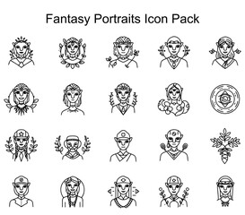 Obraz premium Fantasy Portraits Icon Pack
