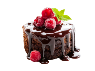 chocolate cake with berries