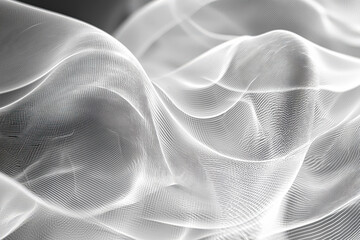 Naklejka premium White wave with a black outline