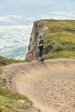 downhill mountain biking adventure in the alps