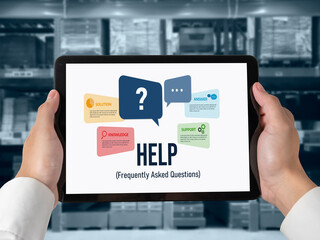 Help screen on the website provide answer to FAQ frequently asked question snugly with knowledge...
