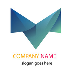 M symbol logo, with elegant design