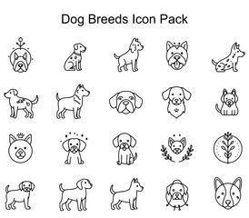 Obraz premium Dog Breeds Icon Pack