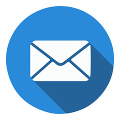 Blue Circular Calendar Icon with Long Shadow. Blue circular calendar icon with long shadow, symbolizing scheduling, events, dates, and time management. User interfaces, mobile apps, and digital tools