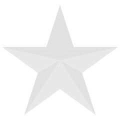 Modern minimalist silver five-pointed star; clean, simple, elegant design; perfect for awards, ratings, or branding.