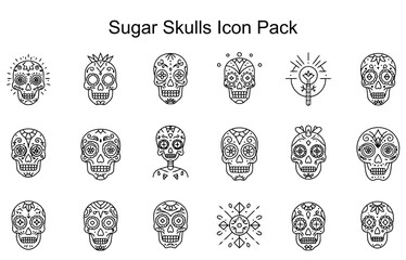 Sugar Skulls Icon Set
