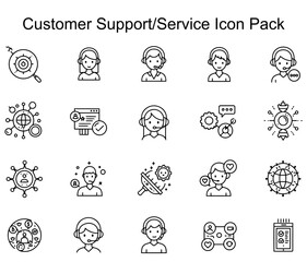 Fototapeta premium Customer Support/Service Icons