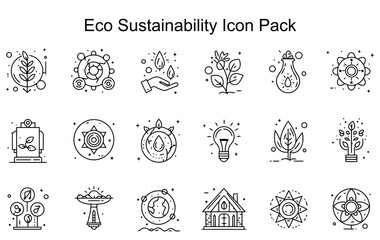 Obraz premium Eco Sustainability Icons