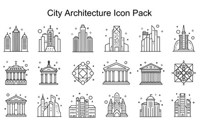 Obraz premium City Architecture Icons