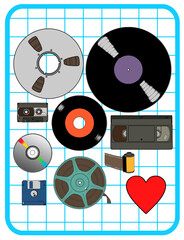 Vintage physical media poster