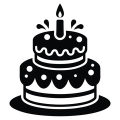 birthday cake with candle