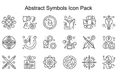 Fototapeta premium Abstract Symbols Icon Pack