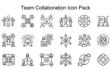 Fototapeta premium Team Collaboration Icons