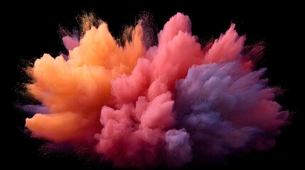 Fototapeta premium Abstract Colorful Dust Bomb in Deep Space Background