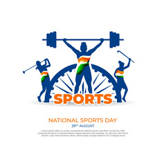 Vector illustration of India National Sports Day social media template