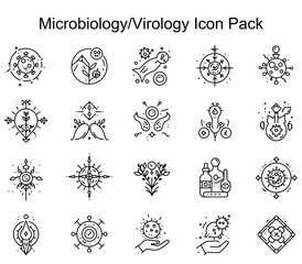 Microbiology/Virology Icon Set